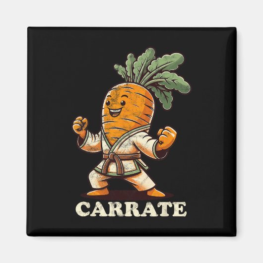 Funny Karate Carrot Karate Karate Trainer Karate Magnet (Vorne)