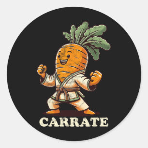 Funny Karate Carrot Karate Karate Trainer Karate Runder Aufkleber