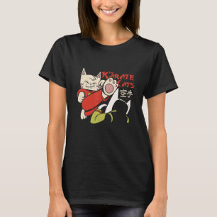 Funny Karate Cat Kämpfen Kitten Fighter Kitty Com T-Shirt