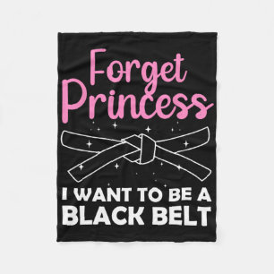 Funny Karate Design für Frauen Girls Black Belt Ma Fleecedecke