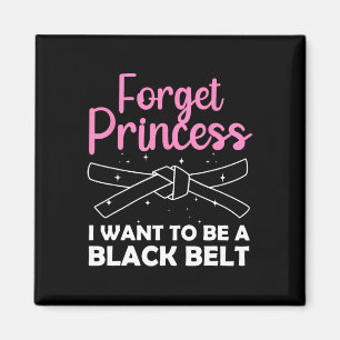 Funny Karate Design für Frauen Girls Black Belt Ma Magnet