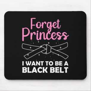 Funny Karate Design für Frauen Girls Black Belt Ma Mousepad