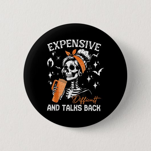 Funny Karate Design für Frauen Mädchen Karate Button (Vorderseite)