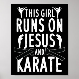 Funny Karate Design für Frauen Mädchen Karate Poster