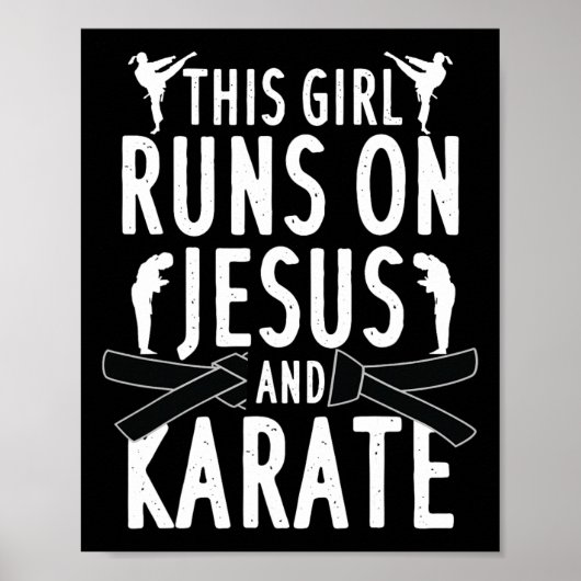 Funny Karate Design für Frauen Mädchen Karate Poster (Vorne)