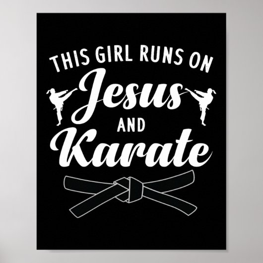 Funny Karate Design für Frauen Mädchen Karate Poster (Vorne)