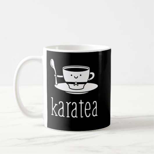 Funny Karate Design Karatea Weißes Licht Essenziel Kaffeetasse (Links)