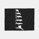 Funny Karate Evolution Geschenk für Kampfkünstler Fleecedecke (Vorderseite (Horizontal))
