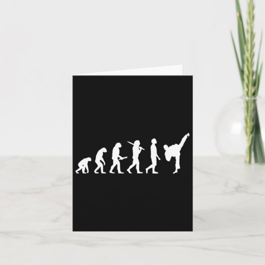 Funny Karate Evolution Geschenk für Kampfkünstler Karte (Vorderseite)