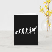 Funny Karate Evolution Geschenk für Kampfkünstler Karte (Gelbe Blume)
