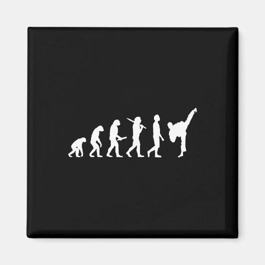 Funny Karate Evolution Geschenk für Kampfkünstler Magnet (Vorne)