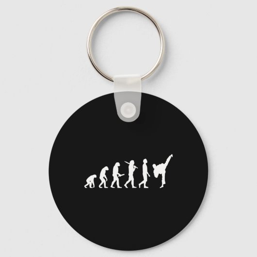 Funny Karate Evolution Geschenk für Kampfkünstler Schlüsselanhänger (Vorderseite)