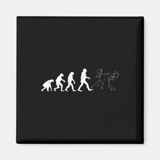 Funny Karate Evolution Karate Strichmännchen Magnet (Vorne)