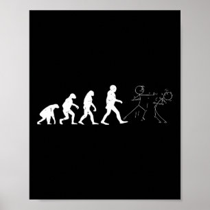 Funny Karate Evolution Karate Strichmännchen Poster
