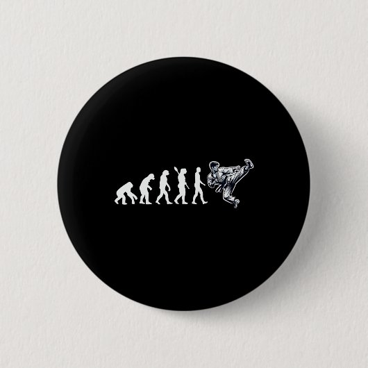 Funny Karate Evolution Martial Arts Lover Karate Button (Vorderseite)