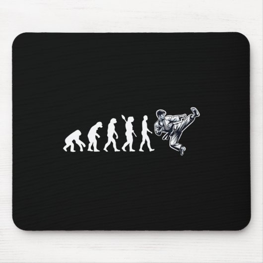 Funny Karate Evolution Martial Arts Lover Karate Mousepad (Vorne)