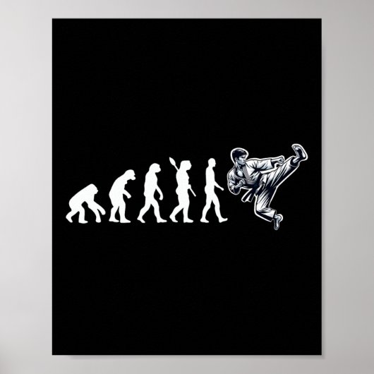 Funny Karate Evolution Martial Arts Lover Karate Poster (Vorne)
