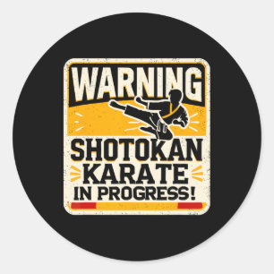 Funny Karate Fighter Martial Arts Shotokan Karatek Runder Aufkleber