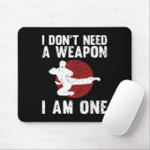 Funny Karate for Men Taekwondo Kampfkunst Mousepad (Mit Mouse)