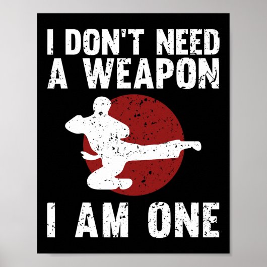 Funny Karate for Men Taekwondo Kampfkunst Poster (Vorne)