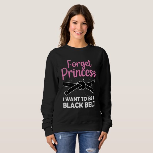 Funny Karate for Women Girls Black Belt Martial Ar Sweatshirt (Vorne ganz)