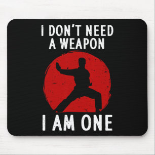 Funny Karate für Männer Frauen Karate Black Belt M Mousepad