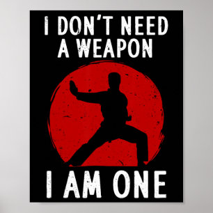 Funny Karate für Männer Frauen Karate Black Belt M Poster