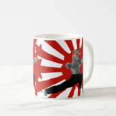 Funny Karate Kitten Geschenke Kaffeetasse (VorderseiteRechts)