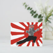 Funny Karate Kitten Geschenke Postkarte (Stehend Vorderseite)