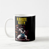 Funny Karate Kitty - Feline Champion für Kampfkuns Kaffeetasse (Links)