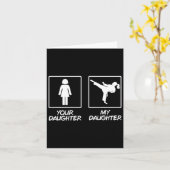 Funny Karate Mama Martial Arts Daughter Black Belt Karte (Gelbe Blume)