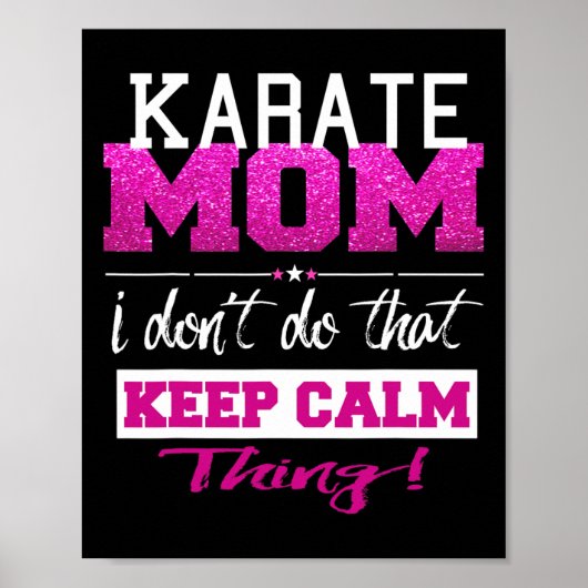 Funny Karate Mama T Shirt Poster (Vorne)