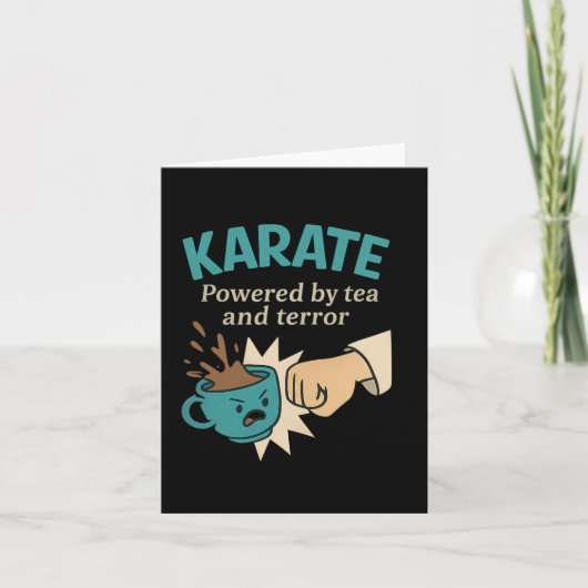 Funny Karate Martial Spaß Powered Karte (Vorderseite)