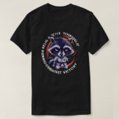 Funny Karate Raccoon T-Shirt (Design vorne)