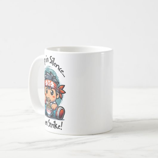 Funny Karate Ramen Boy Kaffeetasse (Vorderseite Links)