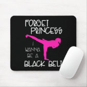 Funny Karate Shirt Girl Black Belt Martial Arts Gi Mousepad (Mit Mouse)