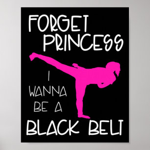 Funny Karate Shirt Girl Black Belt Martial Arts Gi Poster