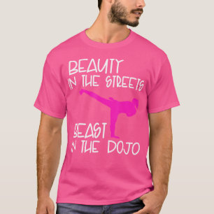 Funny Karate Shirt Girls Beauty Beast Dojo Martial