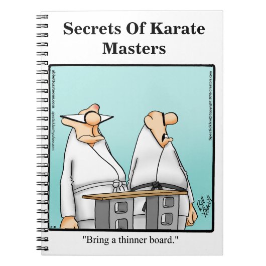 Funny Karate Spaß Notebook Notizblock (Vorderseite)