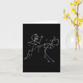 Funny Karate Strichmännchen Karate Fighters Karte (Gelbe Blume)