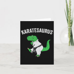 Funny Karate T Rex Dinosaur Niedlich Dino Martial  Karte