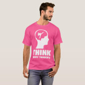 Funny Karate T Shirt Think Happy Thoughts Karate (Vorne ganz)