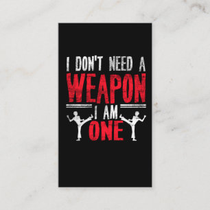Funny Karate Taekwondo Joke Martial Arts Spaß Visitenkarte
