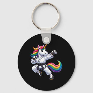 Funny Karate Unicorn Black Belt Athlete Boys Girls Schlüsselanhänger