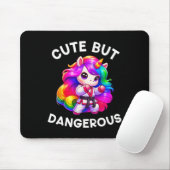 Funny Karate Unicorn Niedlich, aber gefährlich Kar Mousepad (Mit Mouse)