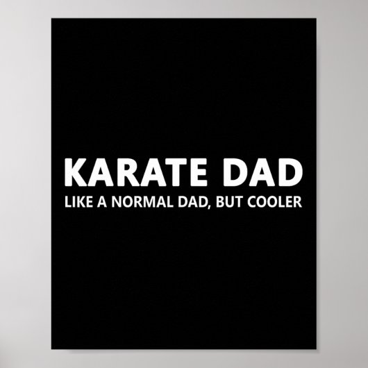 Funny Karate Vater Karate Vater Poster (Vorne)