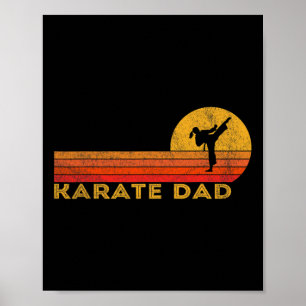 Funny Karate Vater Martial Arts Retro Poster