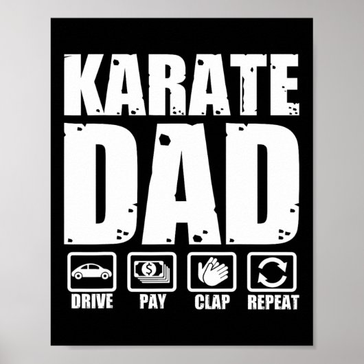 Funny Karate Vater Martial Arts Vater Spaß Väter Poster (Vorne)