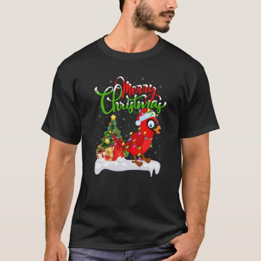 Funny Kardinal Bird Lover Xmas Lighting Kardinal C T-Shirt (Vorderseite)