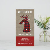 Funny Kariert Snowflake Oh Dee Feiertagskarte (Stehend Vorderseite)